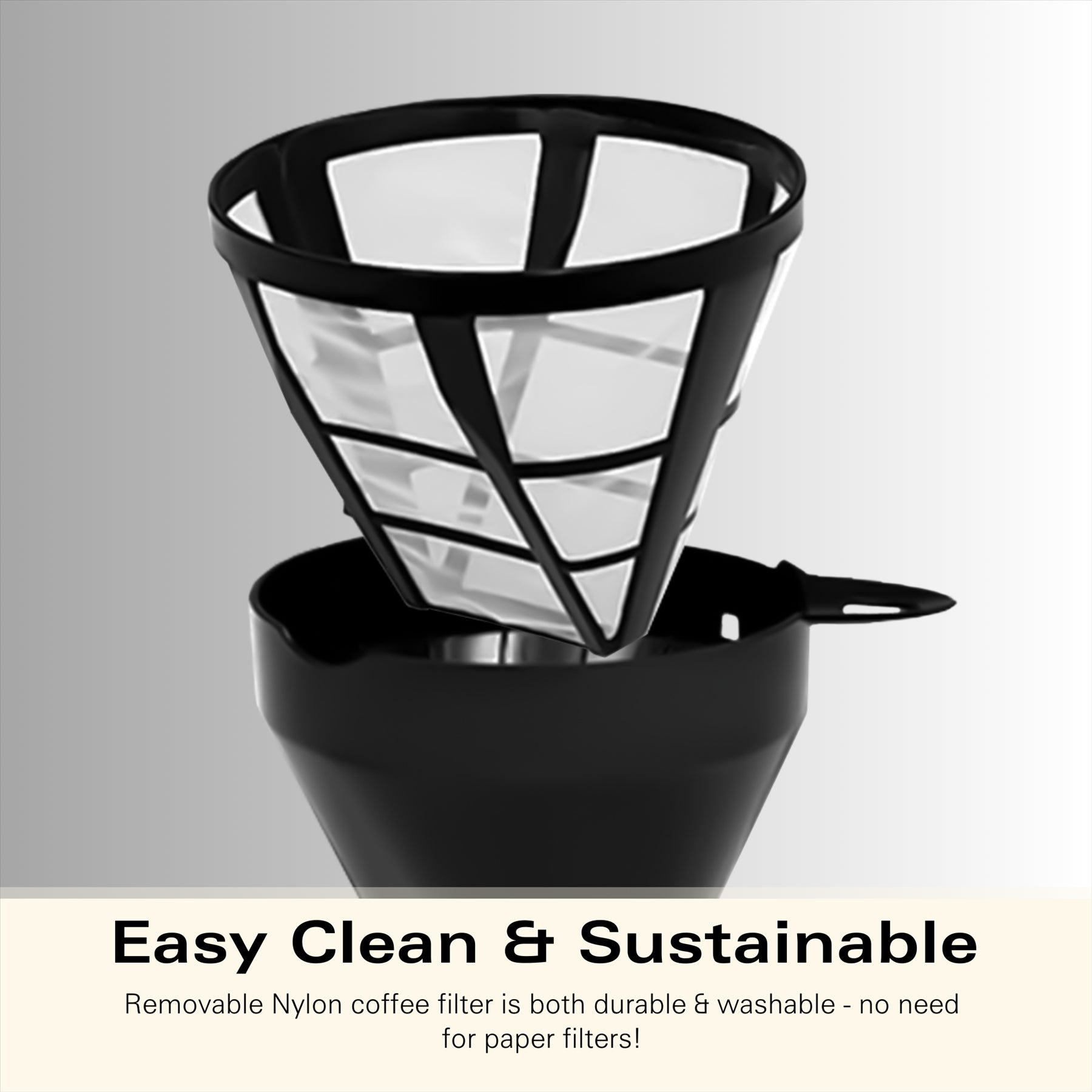 Ella 1.5L Filter Coffee Machine - Matte Black