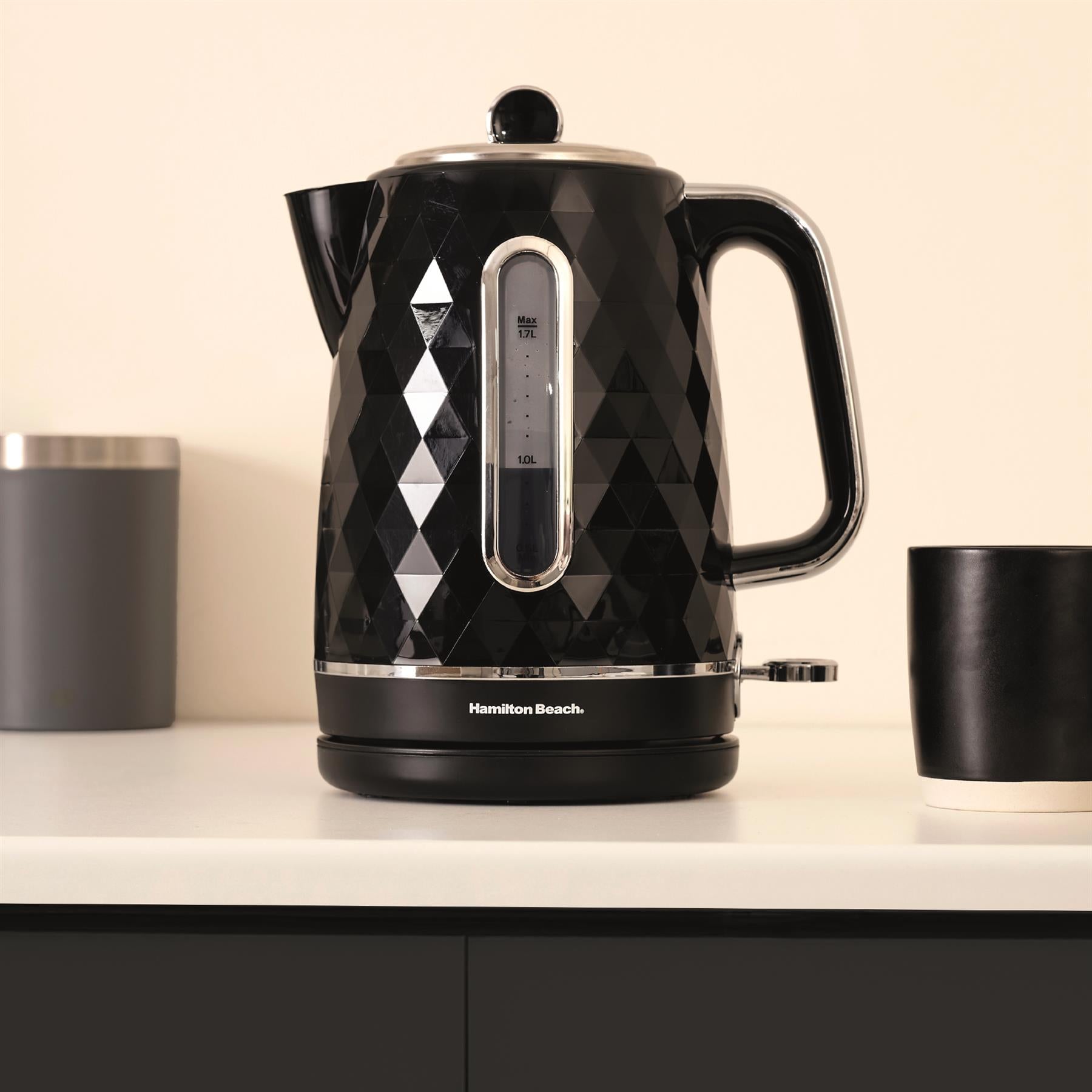 Hamilton Beach Diamond 1.7L Kettle Black