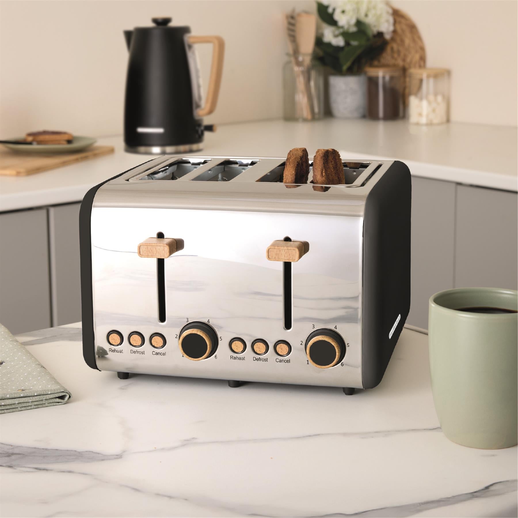 Scandi Classic Kettle & Toaster Set - Black