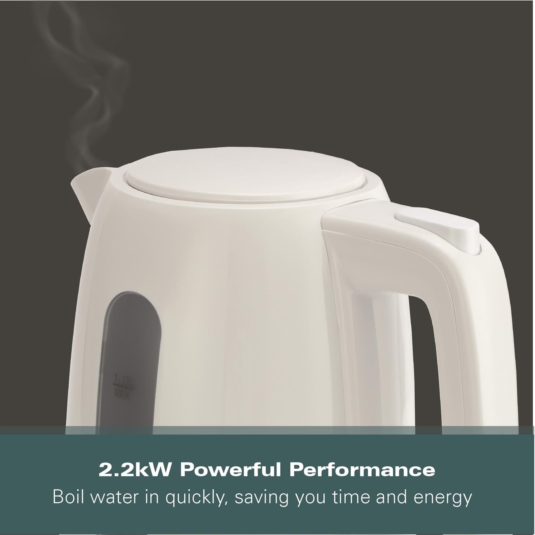 Compact 1L Kettle - White