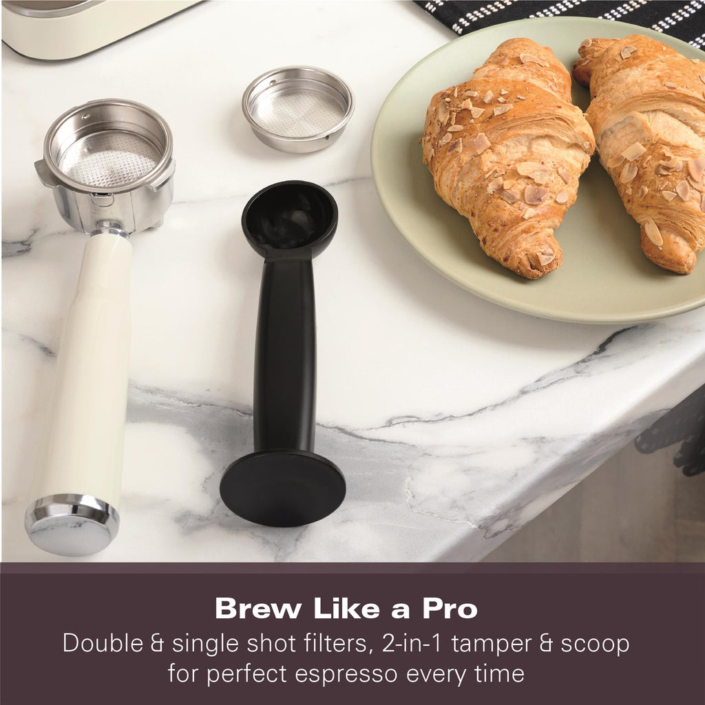 Hamilton Beach BaristaPro Touch 5-in-1 Espresso Machine Cream