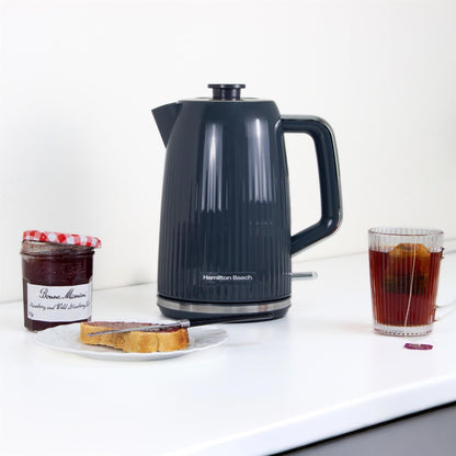 Hamilton Beach Miami Kettle & Toaster Set Charcoal Grey