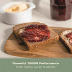 Hamilton Beach Scandi 4 Slice Toaster - Matte Black with Wood Effect - Hamilton Beach UK