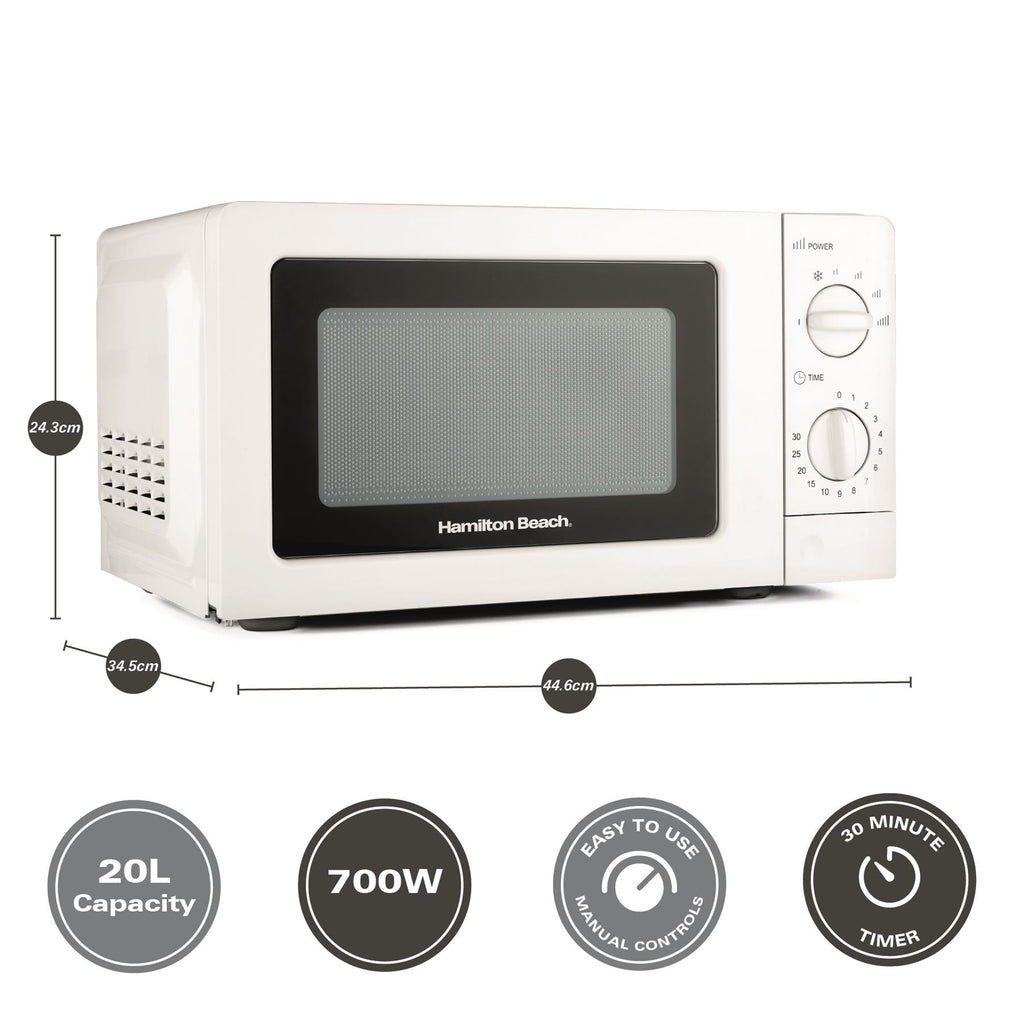 Hamilton Beach 20L Standard White Microwave