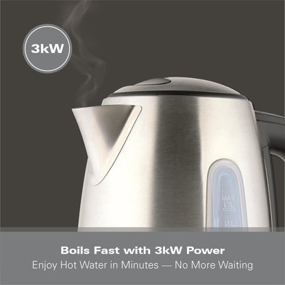 Hamilton Beach Rise 1.7L Brushed Stainless Steel Kettle
