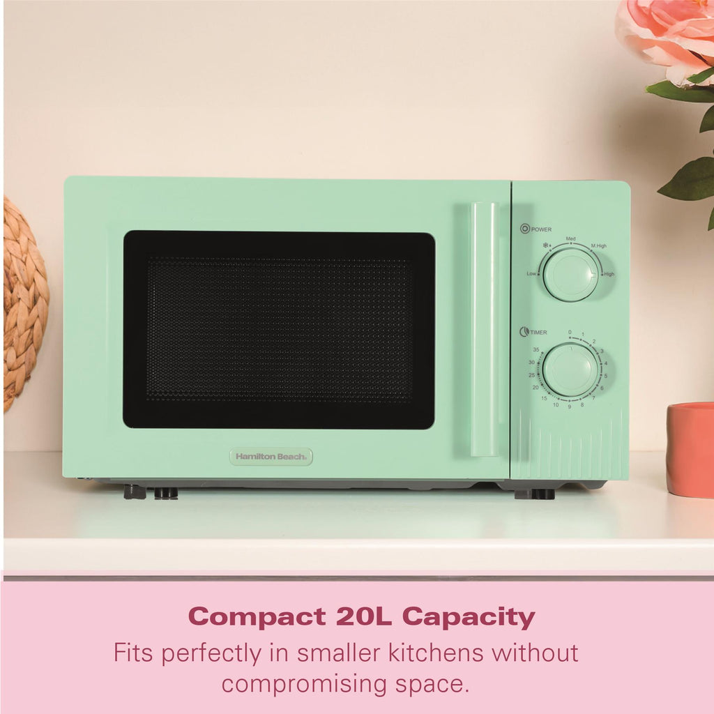 Hamilton Beach Miami Manual 800W Microwave - Mojito Mint