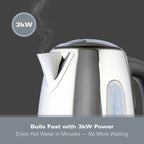 Hamilton Beach Rise Stainless Steel 1.7L Kettle - Polished - Hamilton Beach UK