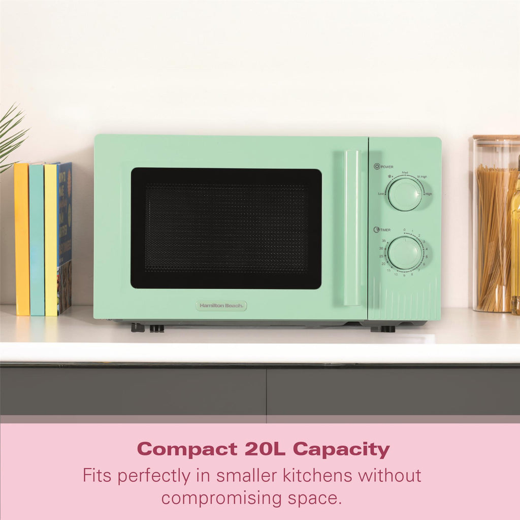 Hamilton Beach Miami Manual 800W Microwave - Mojito Mint
