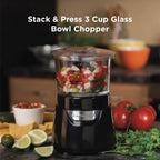 Hamilton Beach 700ml Stack & Press Glass Bowl Chopper - Hamilton Beach UK