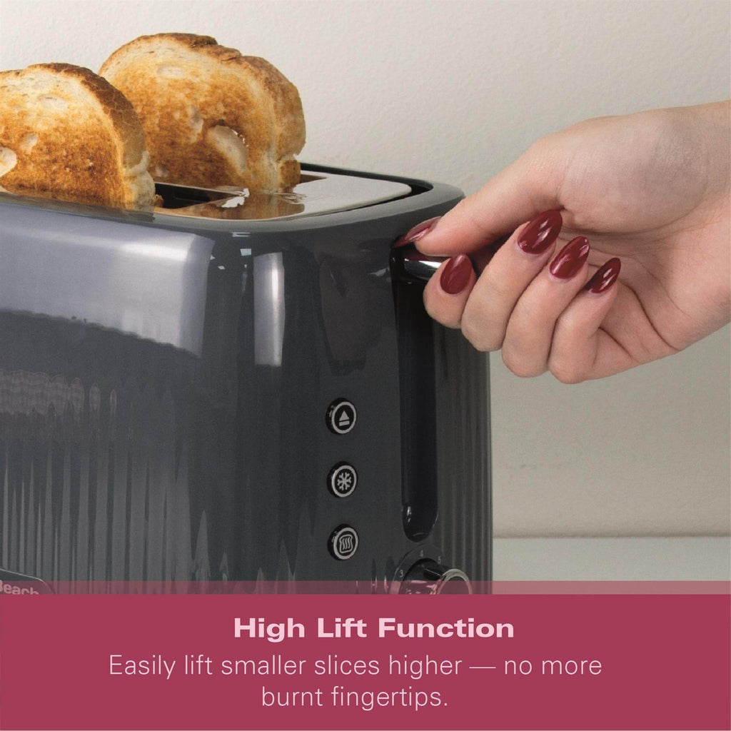 Hamilton Beach Miami 2 Slice Toaster Charcoal Grey - Hamilton Beach UK