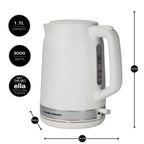 Hamilton Beach Ella 1.7L Kettle - Matte White - Hamilton Beach UK
