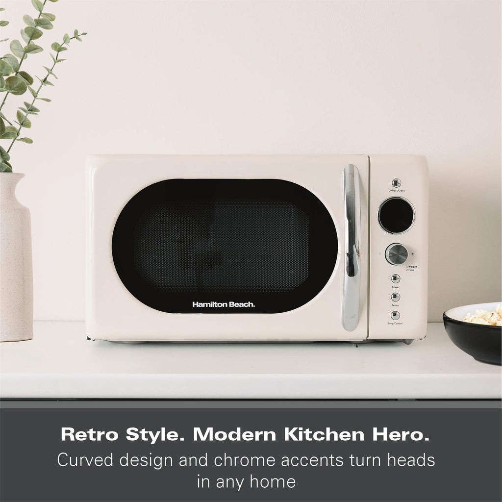 Hamilton Beach 20L Retro Cream Microwave