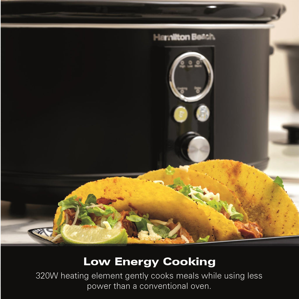 Hamilton Beach 6.5L Digital Slow Cooker - Black