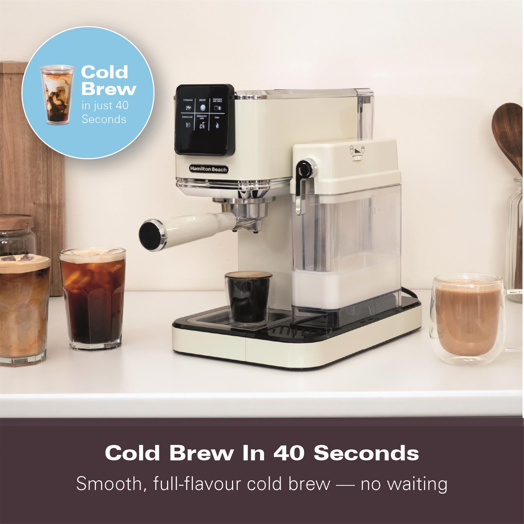 Hamilton Beach BaristaPro+ Touch 8-in-1 Espresso Machine