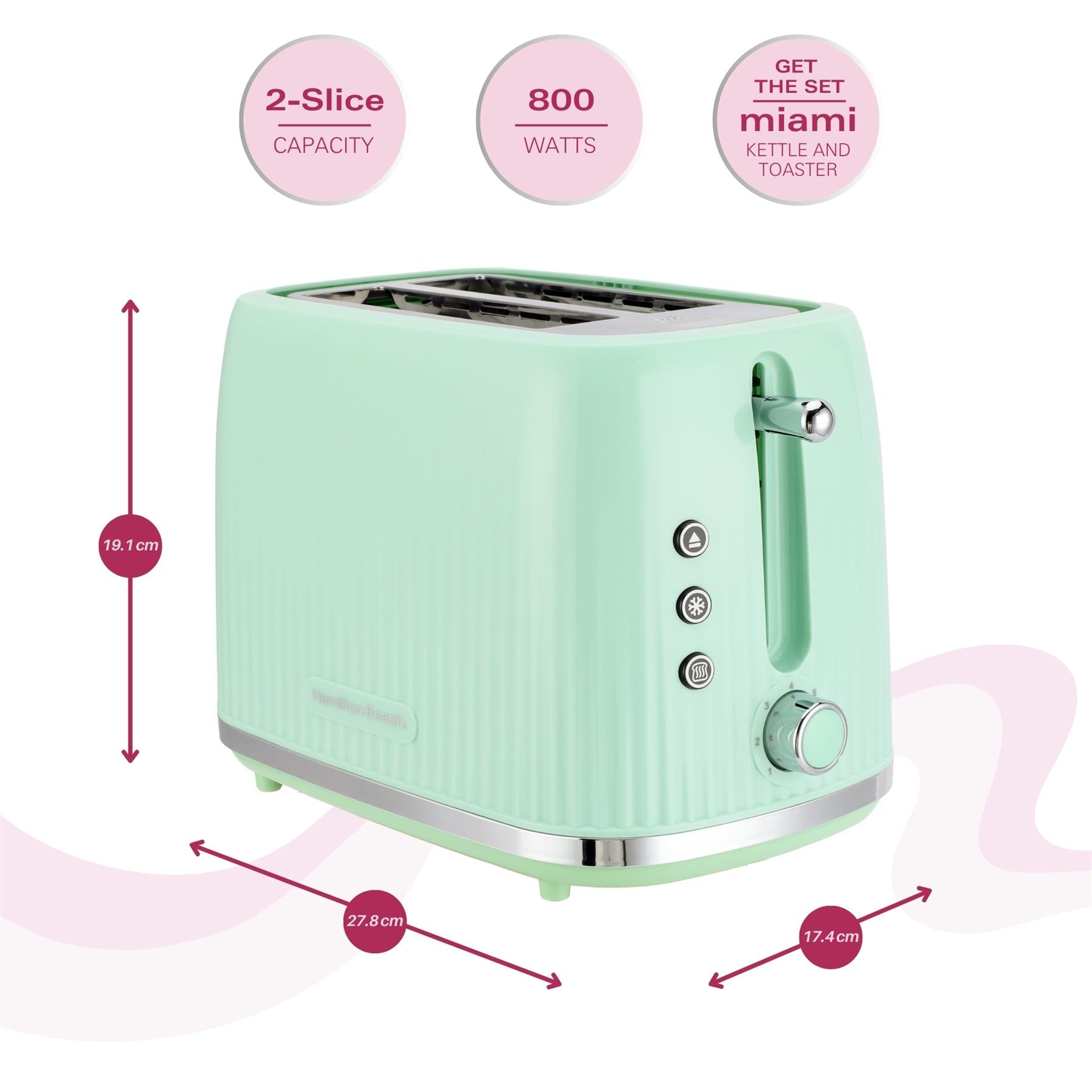 Miami 2 Slice Toasters
