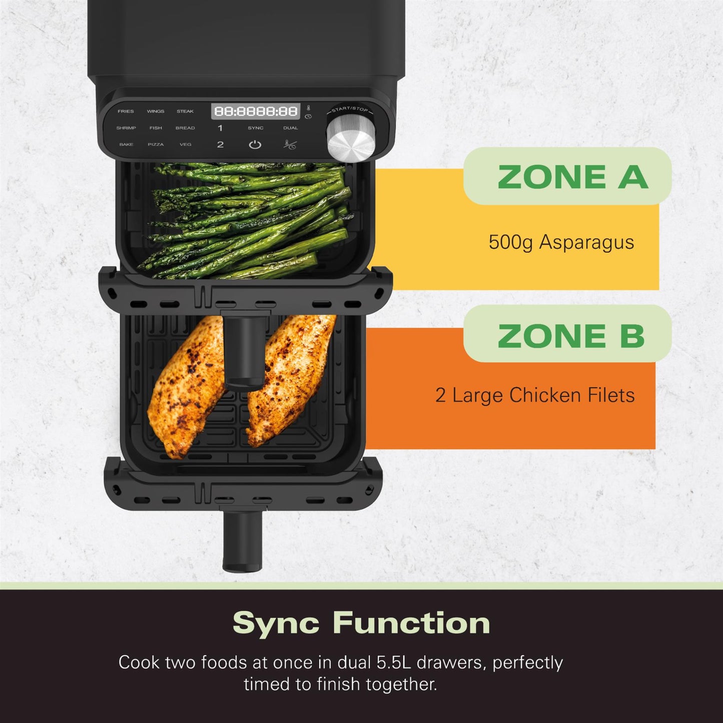 Hamilton Beach XXL Dual Stack 2 Drawer Air Fryer