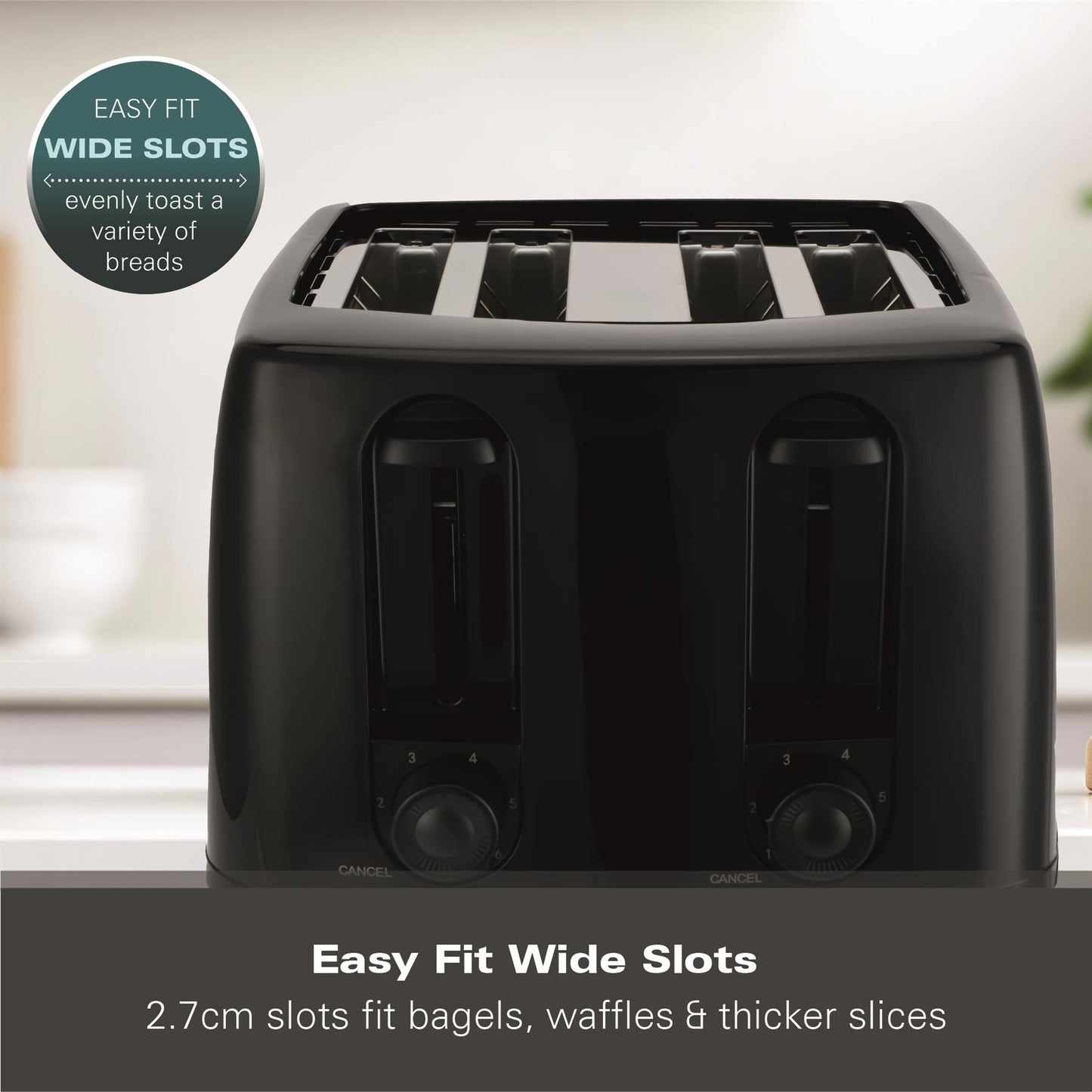 Hamilton Beach Essentials 4 Slice Toaster Black