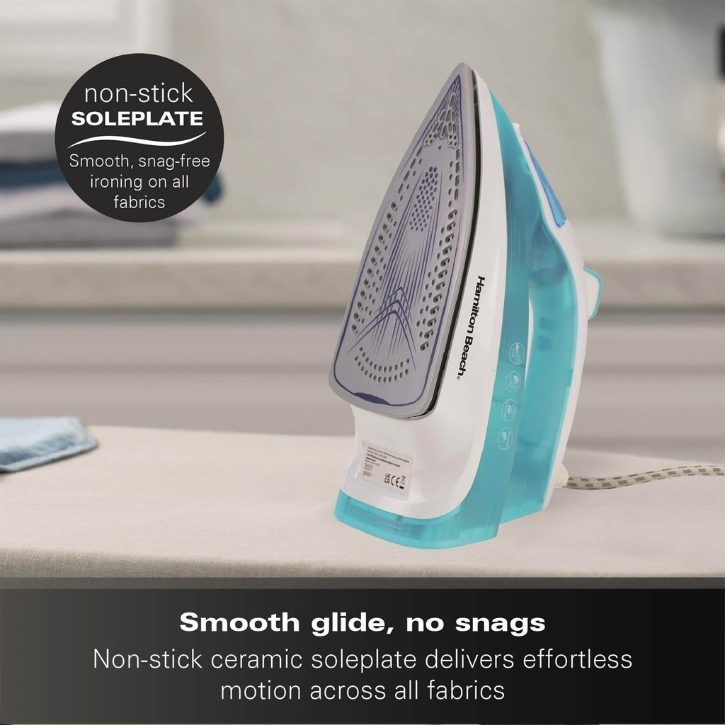 Hamilton Beach SteamMax 2200W Steam Iron - Aqua & White - Hamilton Beach UK