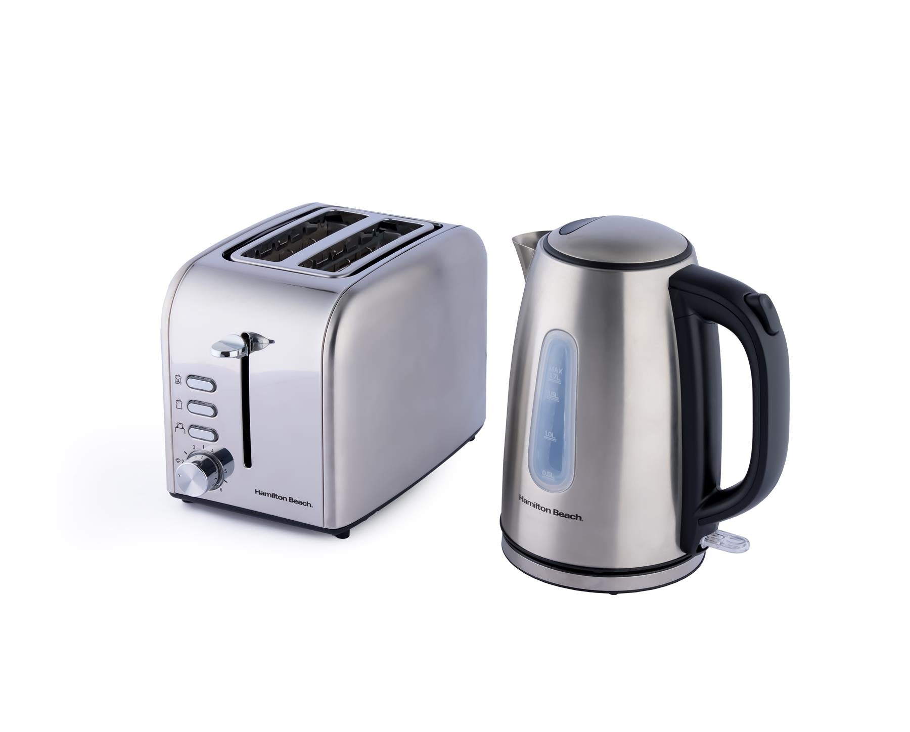 Rise Kettle & 2 Slice Toaster Set - Brushed
