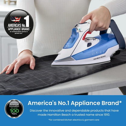 Hamilton Beach Pro SteamMax  White & Blue Steam Iron