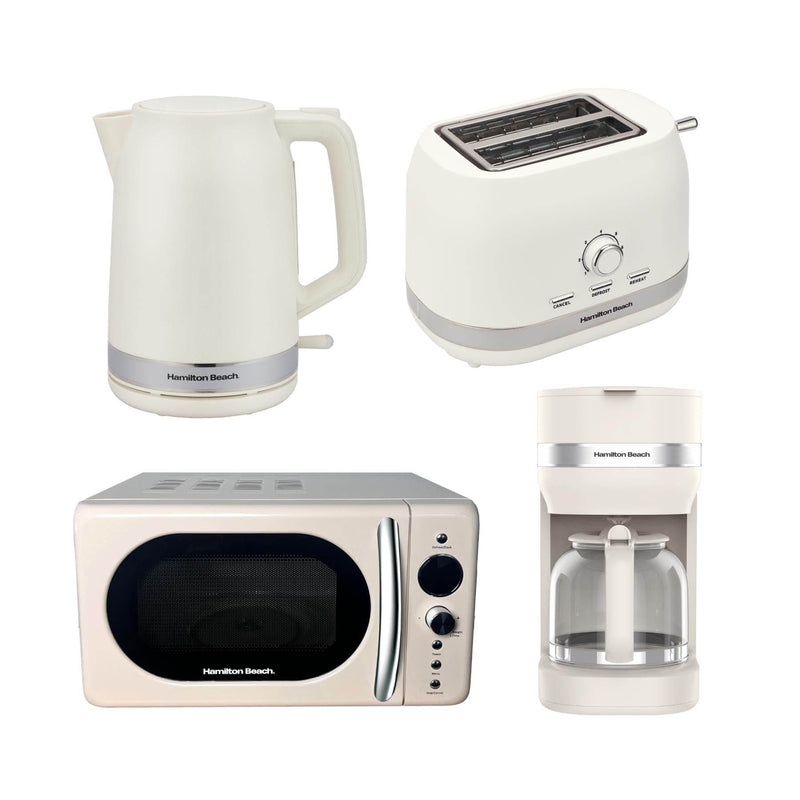 Hamilton Beach Ella Kettle, Toaster, Microwave & Coffee Machine Set - Latte - Hamilton Beach UK