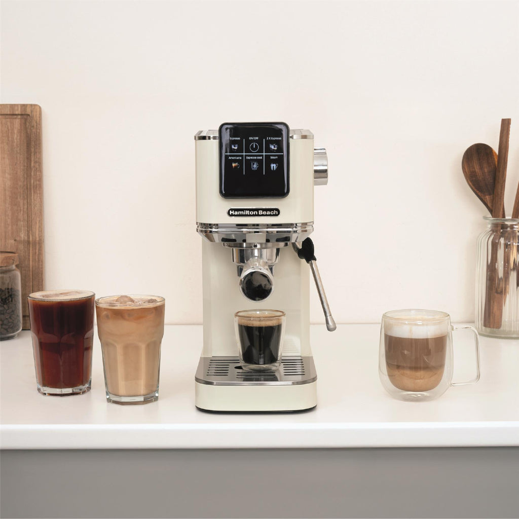 Hamilton Beach BaristaPro Touch 5-in-1 Espresso Machine Cream