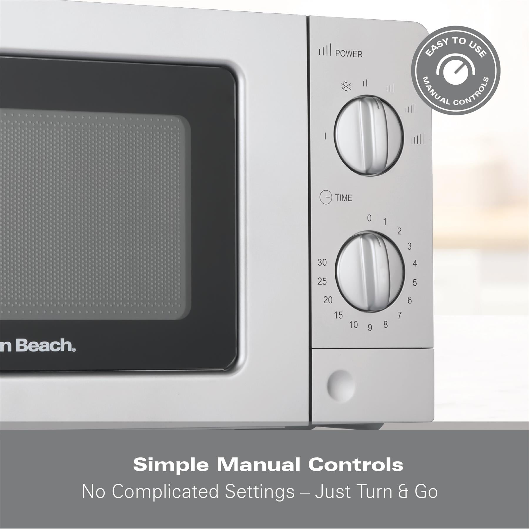 Hamilton Beach 20L Standard Silver Microwave