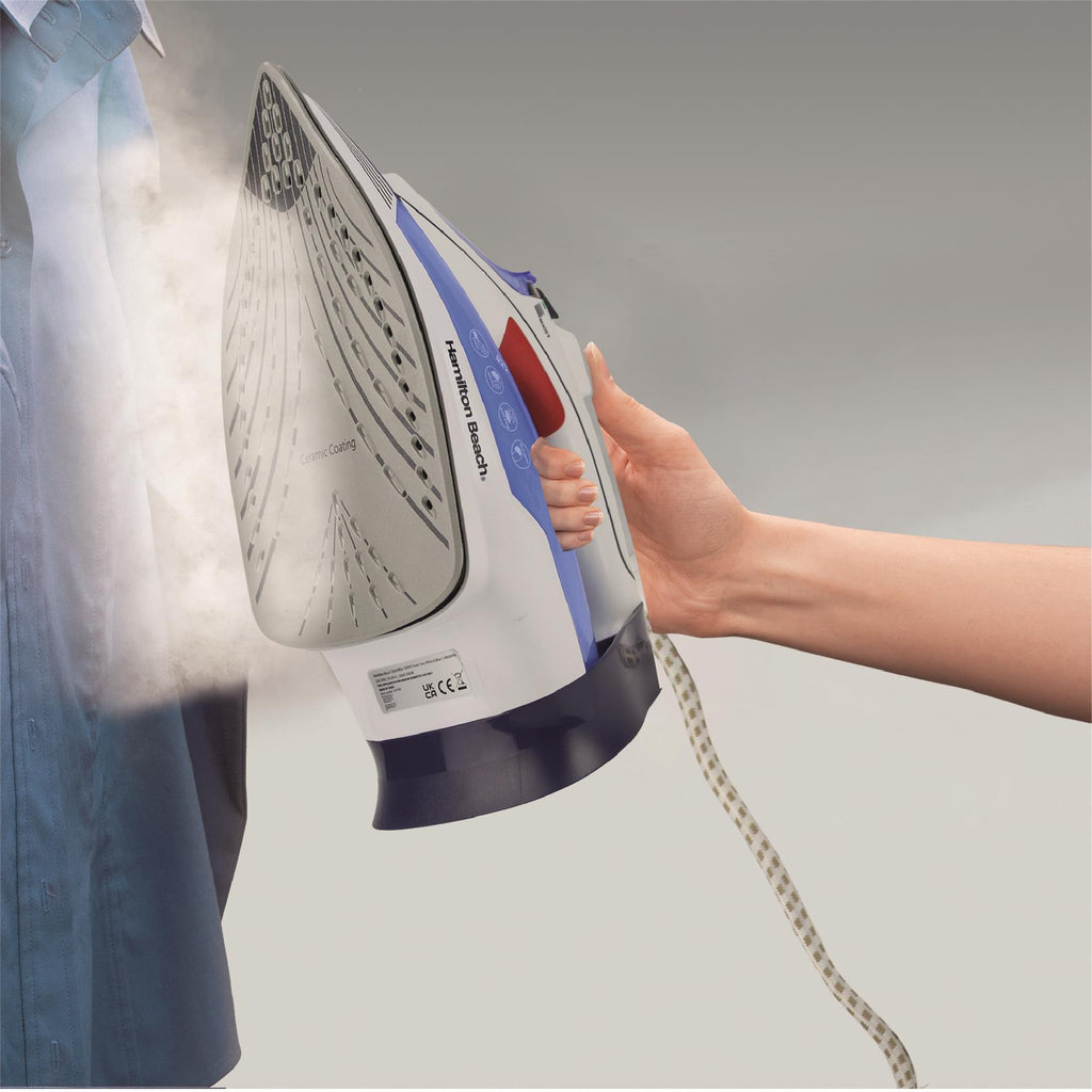 Pro SteamMax 3000W Steam Iron - White & Blue