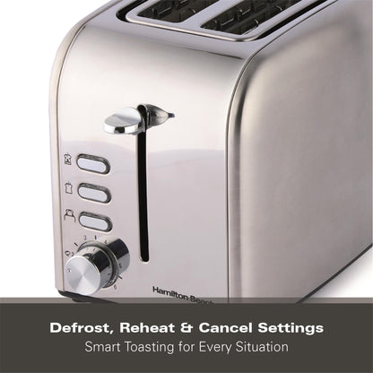 Hamilton Beach Rise 2 Slice Brushed & Polished Stainless Steel Toaster