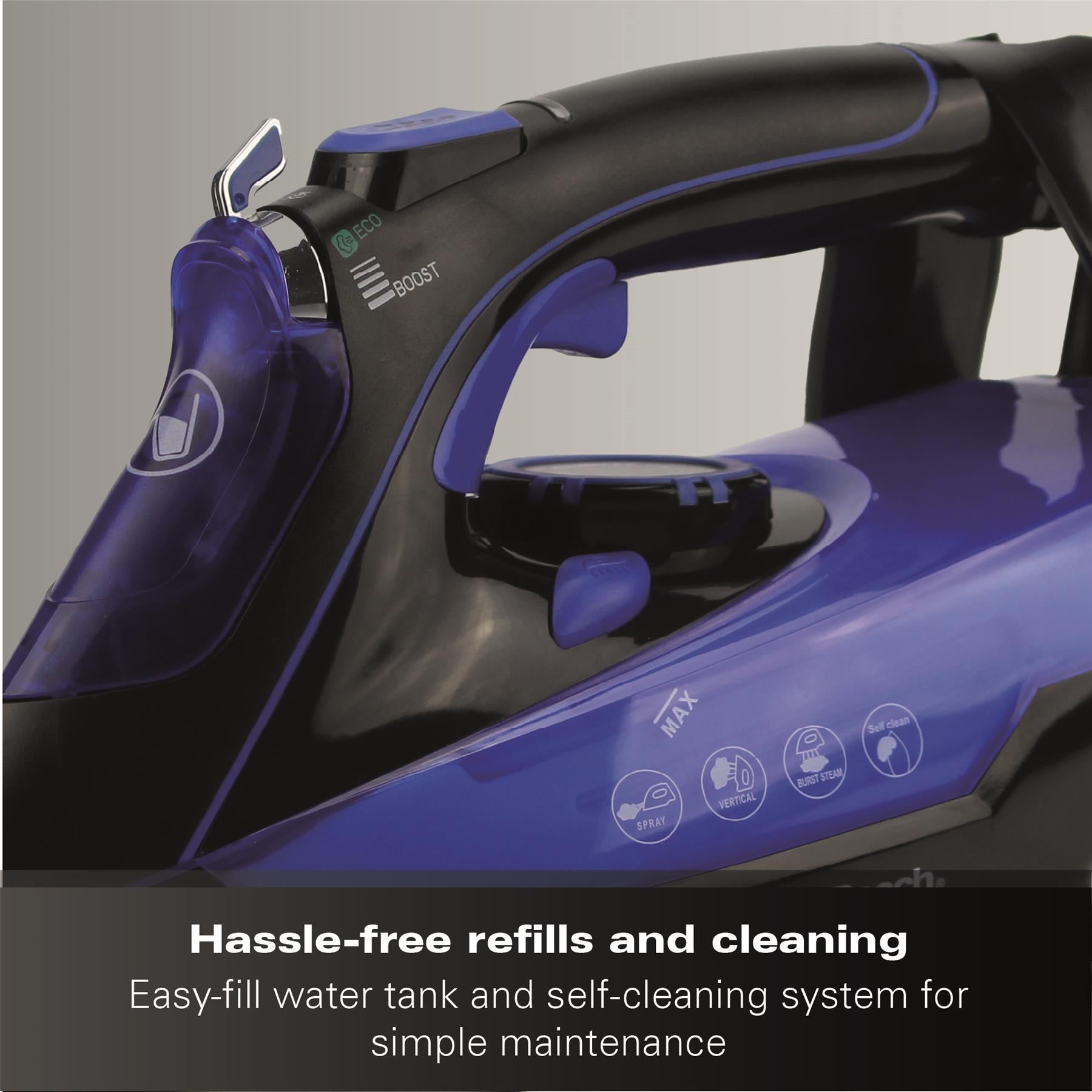 Pro SteamMax 3000w Steam Iron - Blue & Black