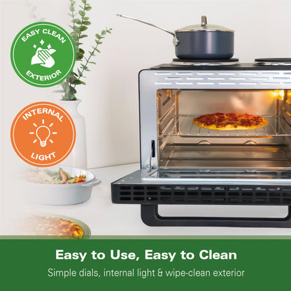 Hamilton Beach 28L Mini Oven with Double Hotplate