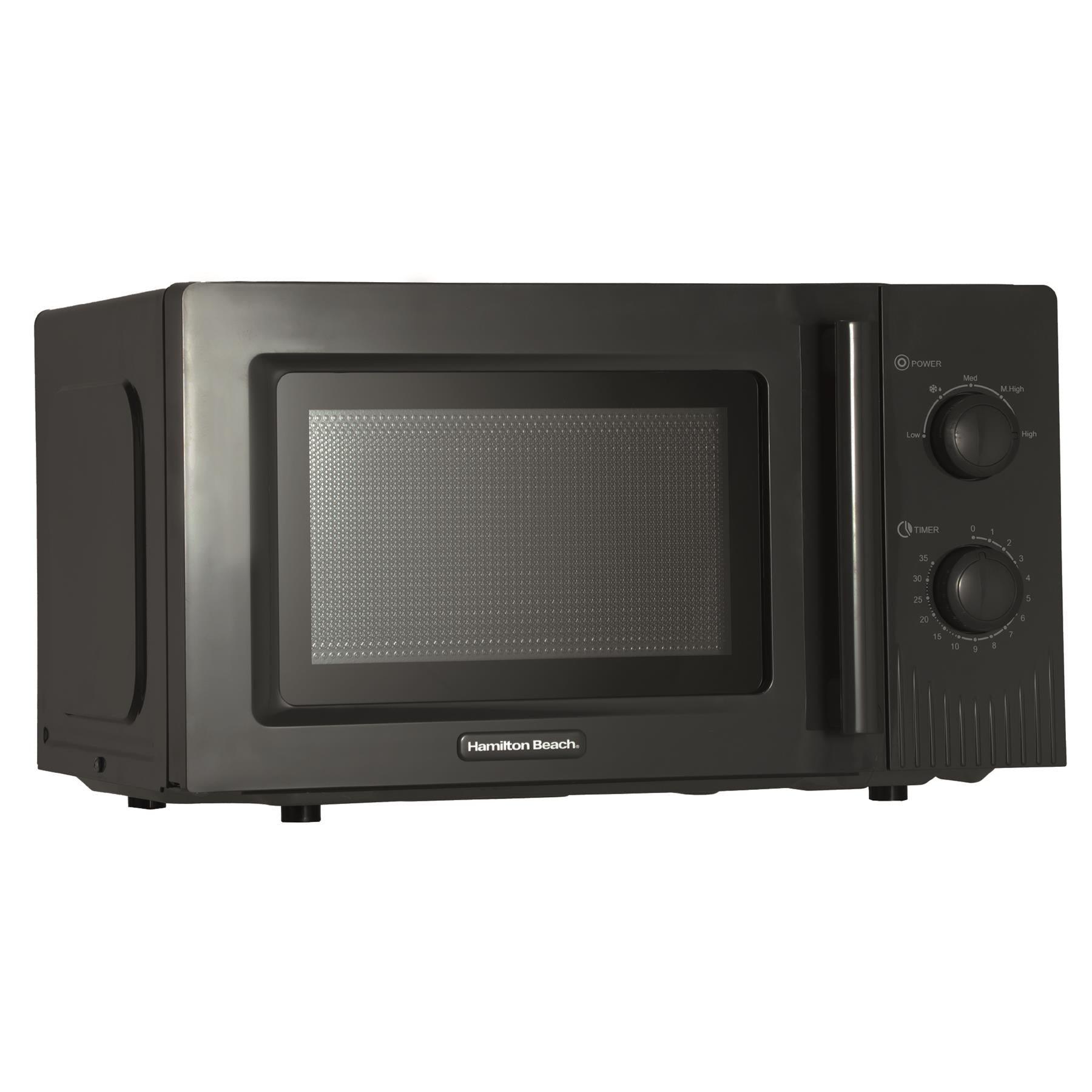 Hamilton Beach Miami Manual 800W Microwave - Charcoal Grey