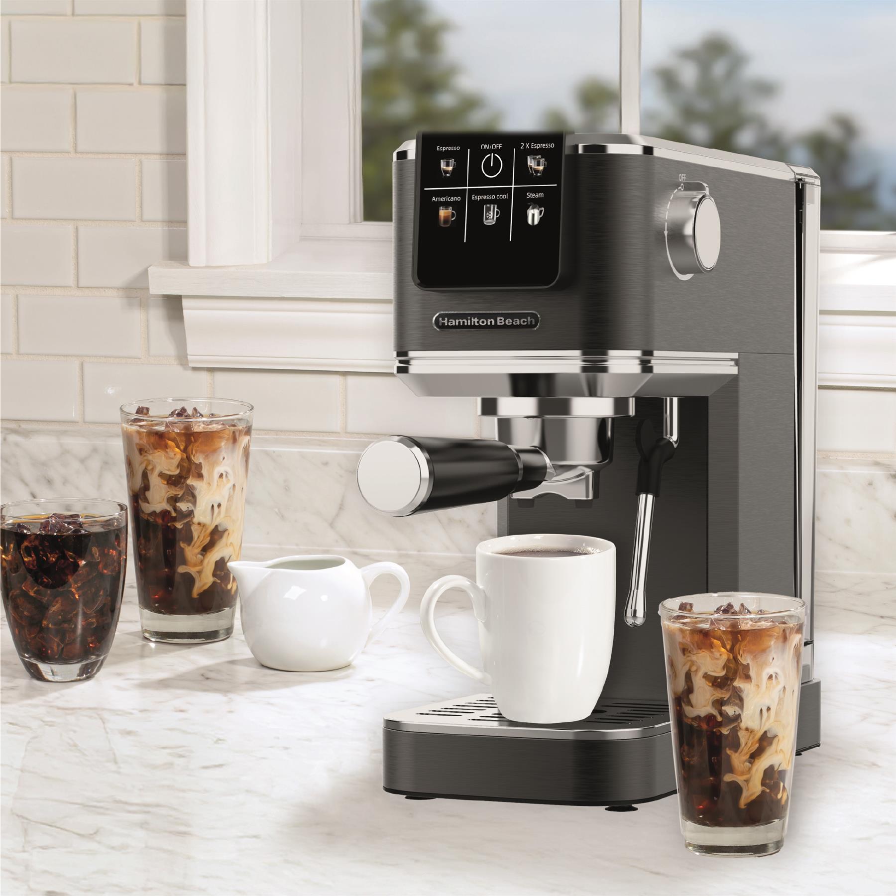 Hamilton Beach BaristaPro Touch 5-in-1 Espresso Machine Black