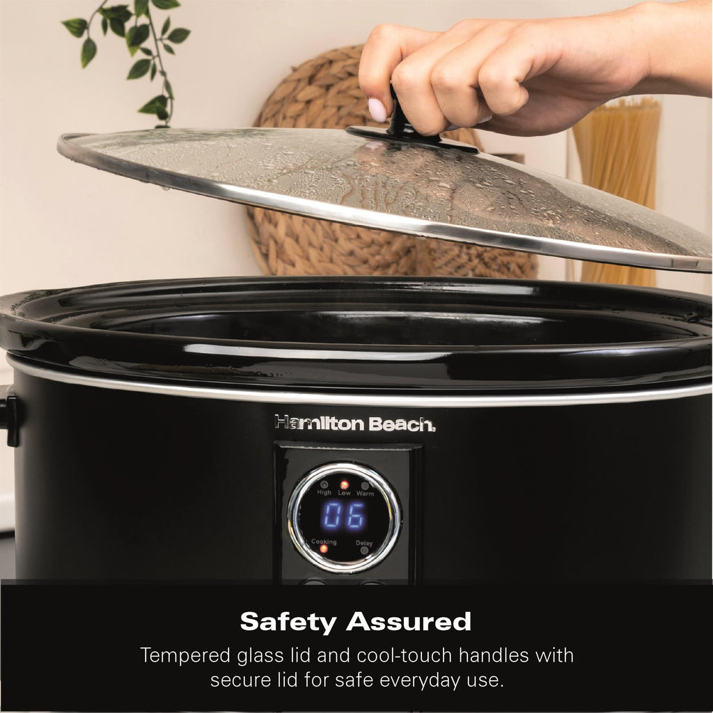 Hamilton Beach 6.5L Digital Slow Cooker - Black
