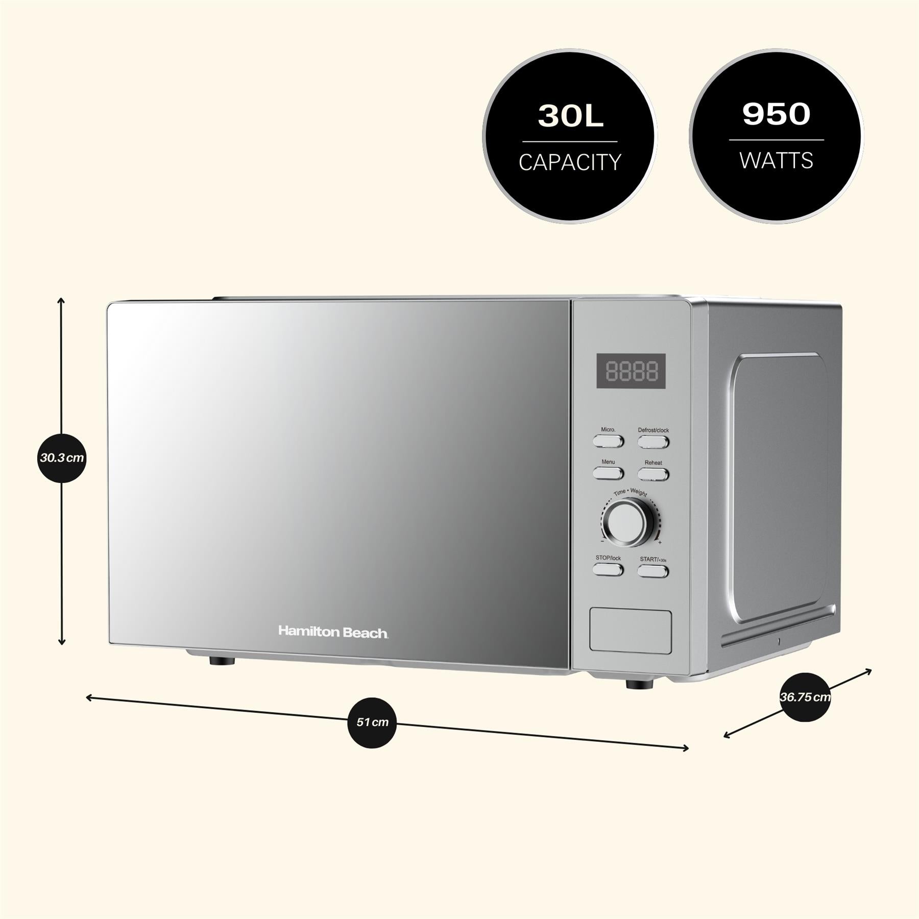 Family 30L Microwave - Silver