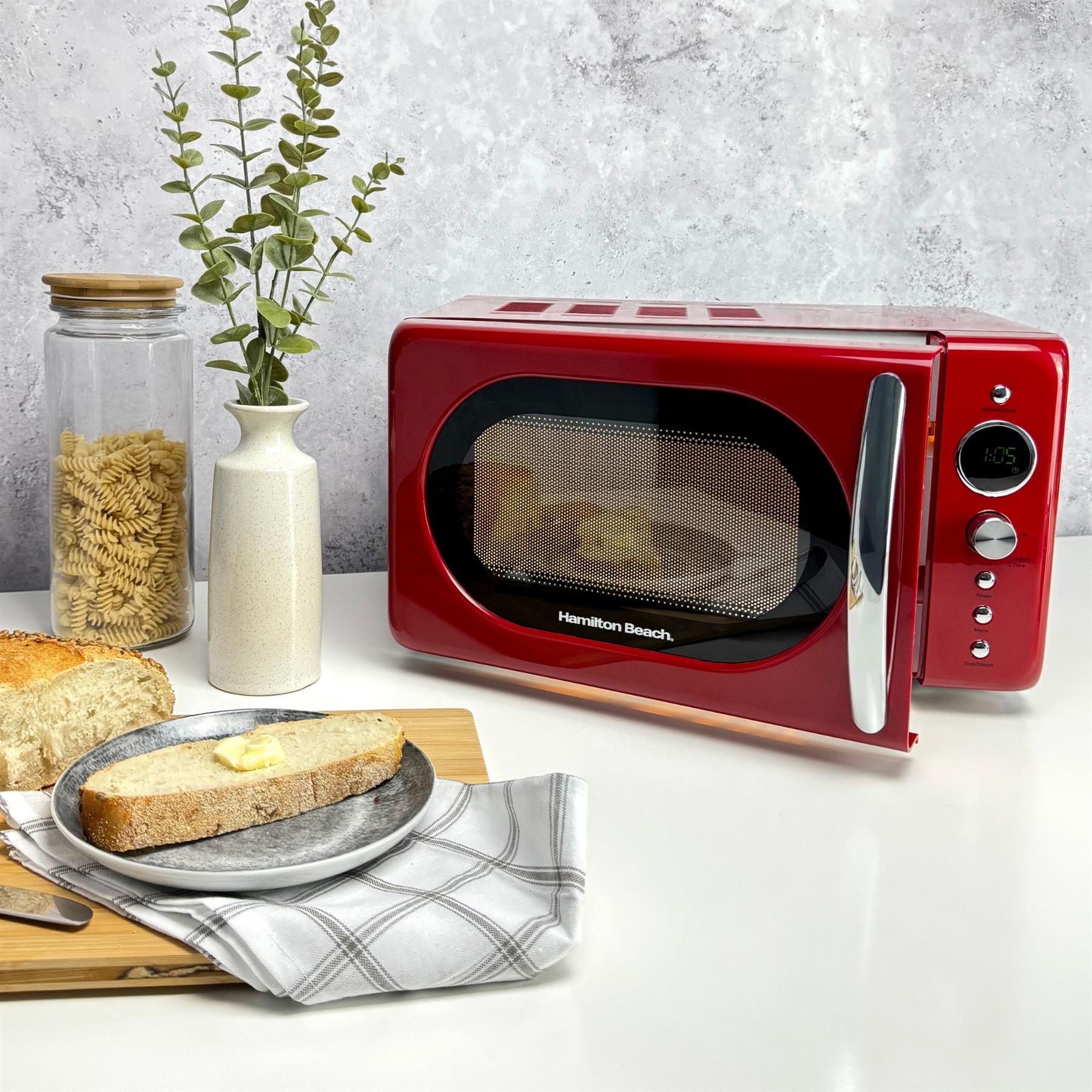 Retro 20L Microwave - Red