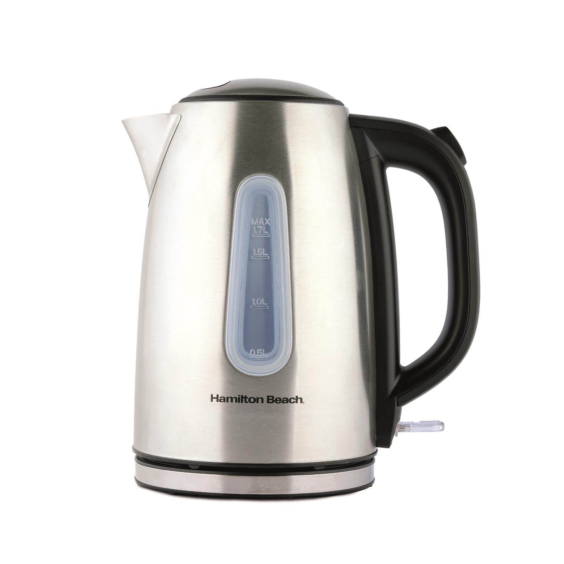 Hamilton Beach Rise Stainless Steel 1.7L Kettle - Brushed - Hamilton Beach UK