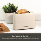 Hamilton Beach Essential 2 Slice Plastic Toaster - Cream - Hamilton Beach UK