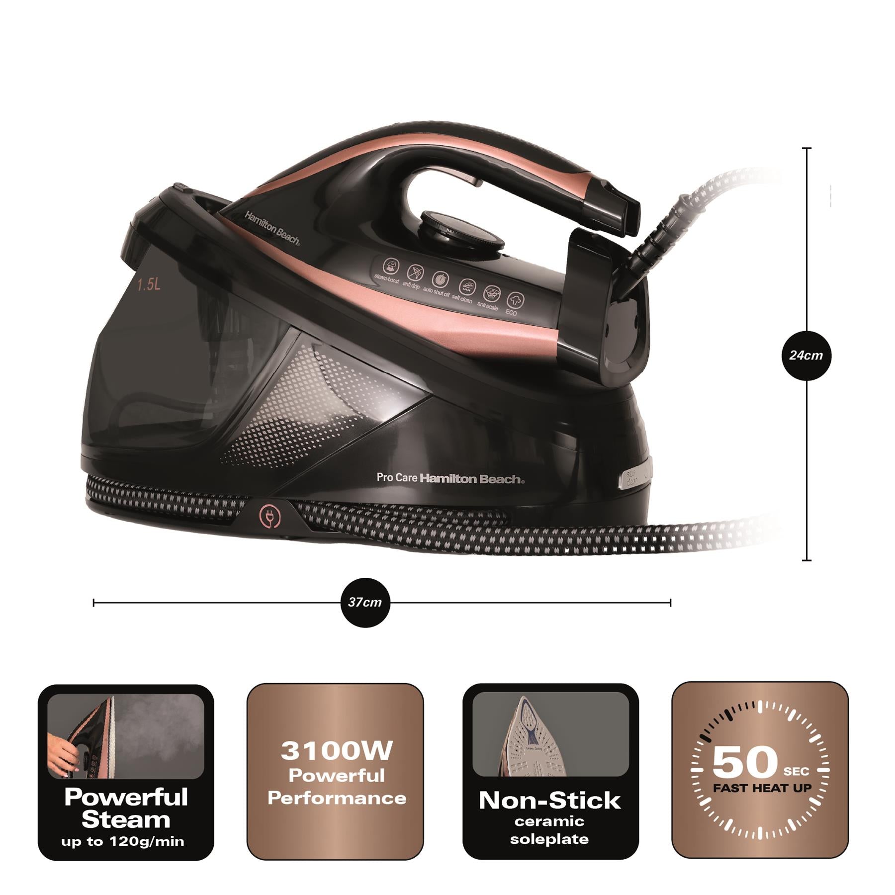 Hamilton Beach Pro Care Steam Generator Iron