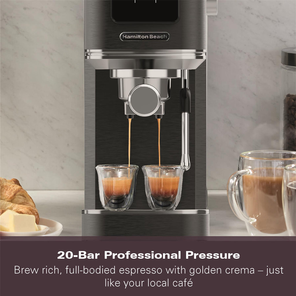 Hamilton Beach BaristaPro Touch 5-in-1 Espresso Machine Black