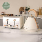 Hamilton Beach Scandi Pyramid Kettle & Toaster Set - Cream - Hamilton Beach UK