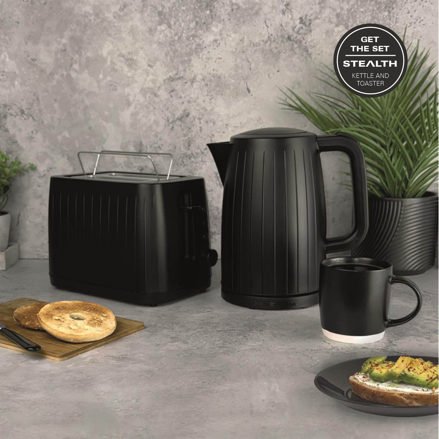Hamilton Beach Stealth 2 Slice Textured Toaster - Matte Black - Hamilton Beach UK
