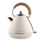 Hamilton Beach Scandi 1.7L Pyramid Kettle - Matte Cream with Wood Effect - Hamilton Beach UK