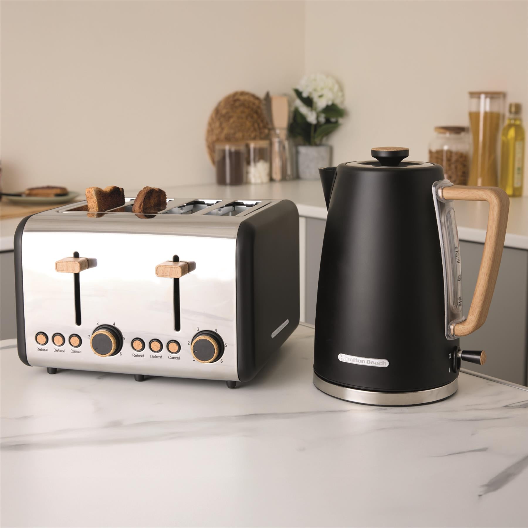 Scandi Classic Kettle & Toaster Set - Black