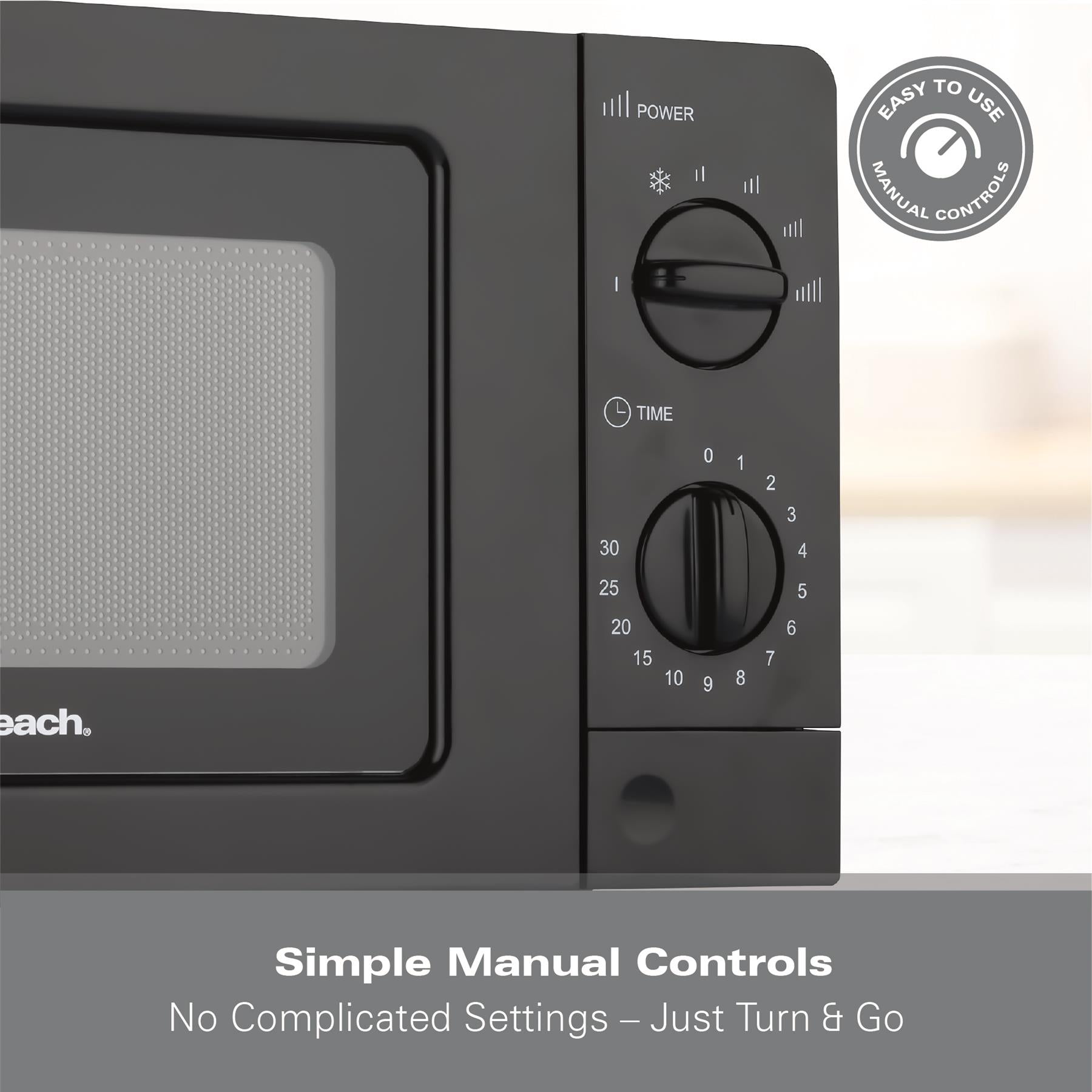 Hamilton Beach 20L Standard Black Microwave