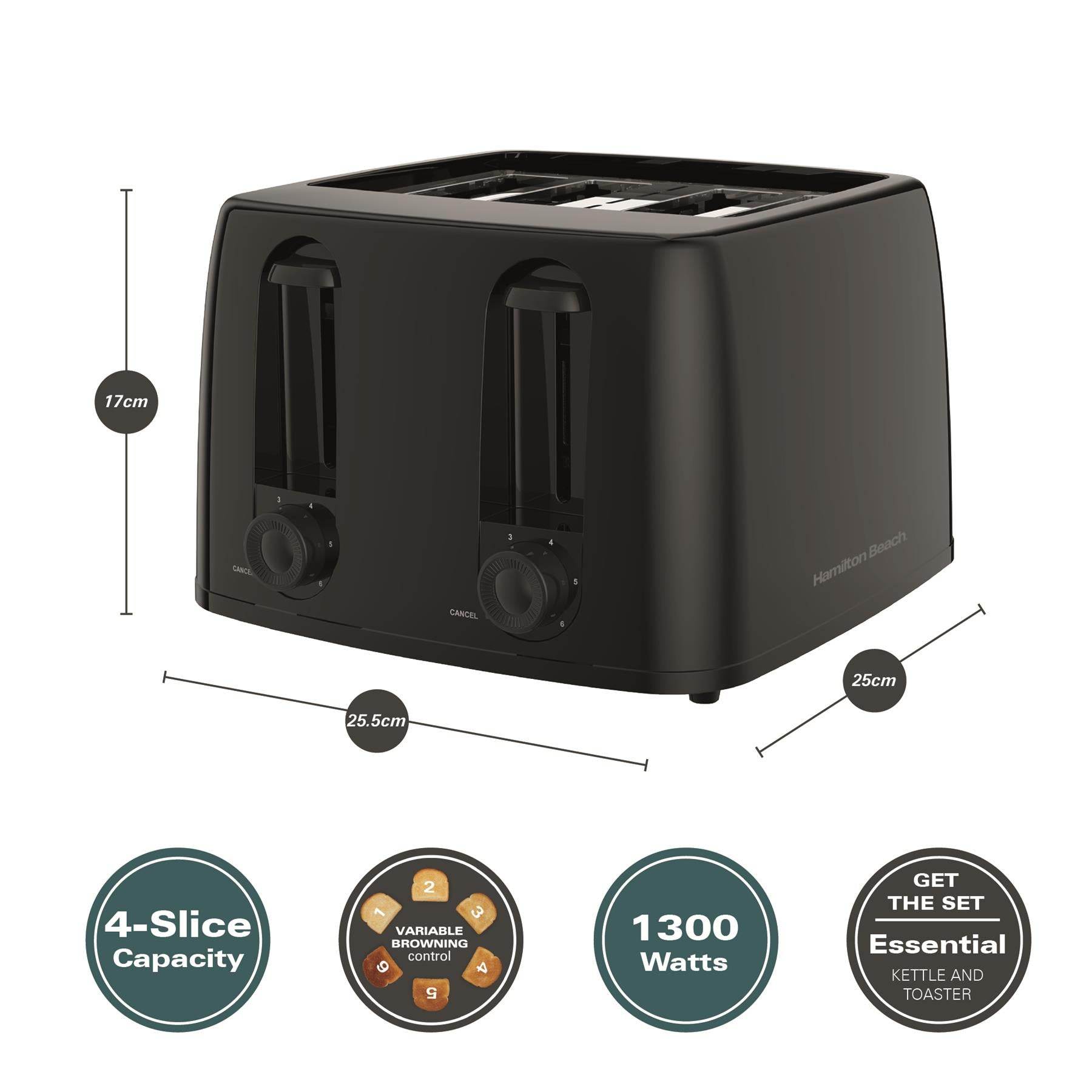Hamilton Beach Essential Plastic 4 Slice Toasters - Hamilton Beach UK