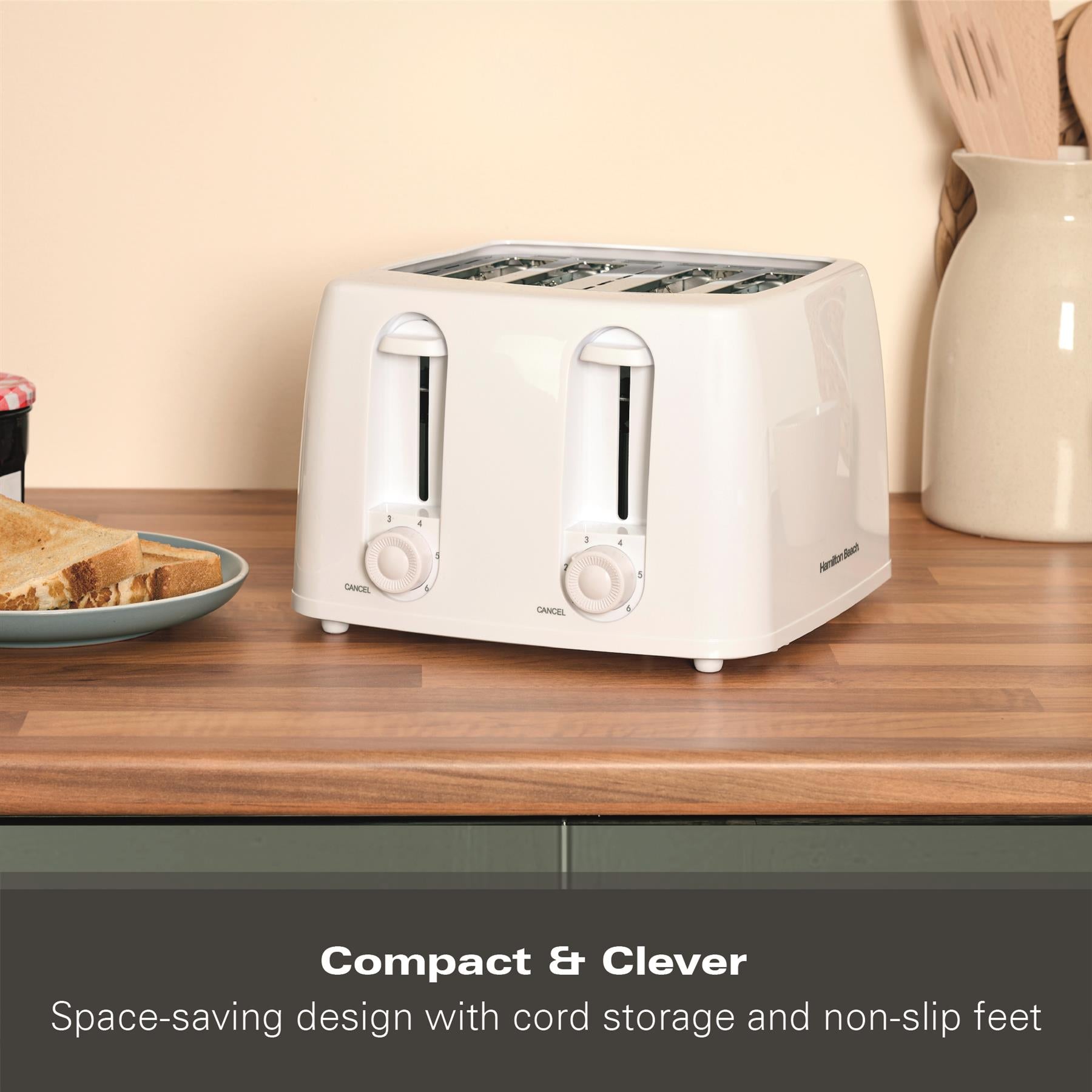 Hamilton Beach Essentials 4 Slice Toaster White