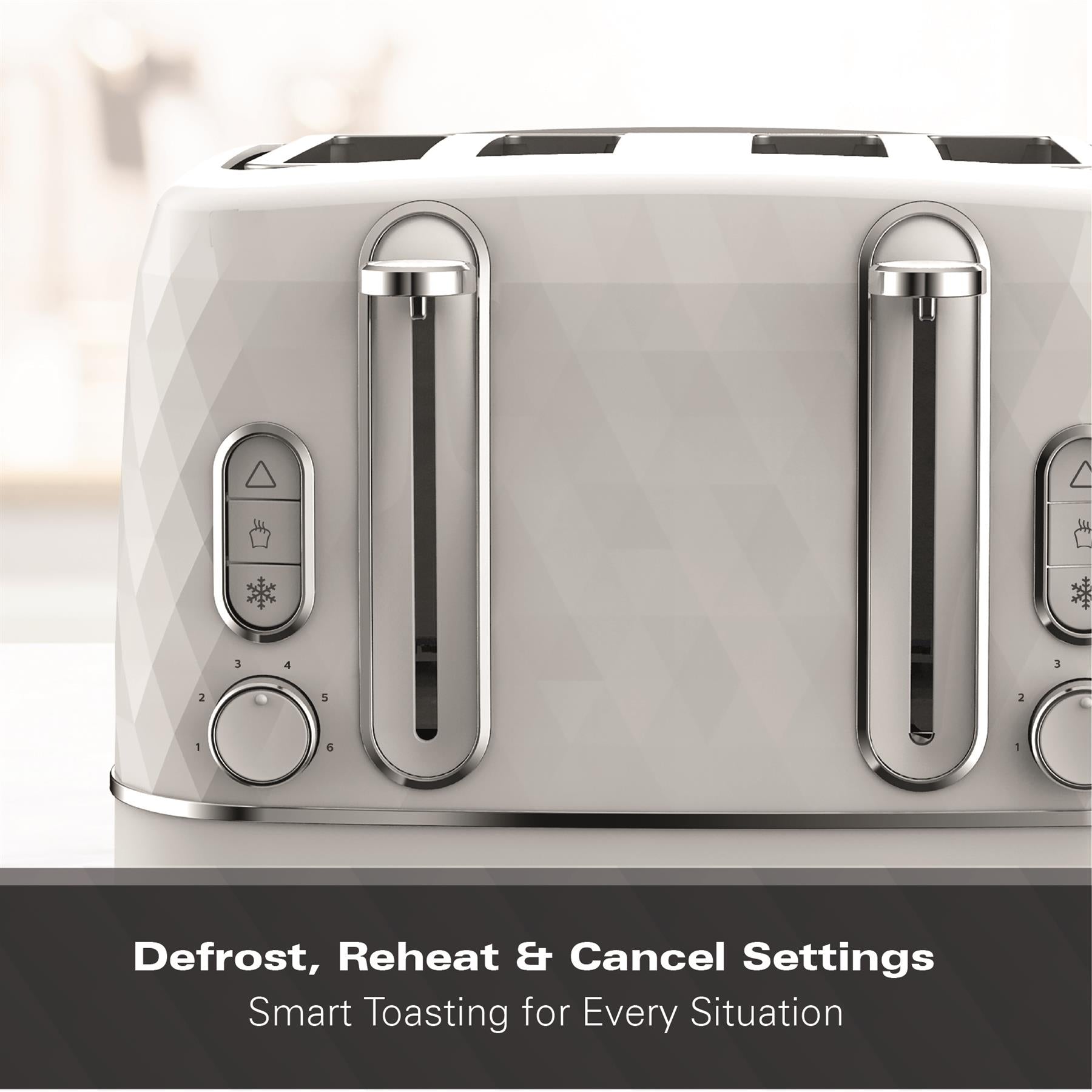 Hamilton Beach Diamond 4 Slice Toaster White