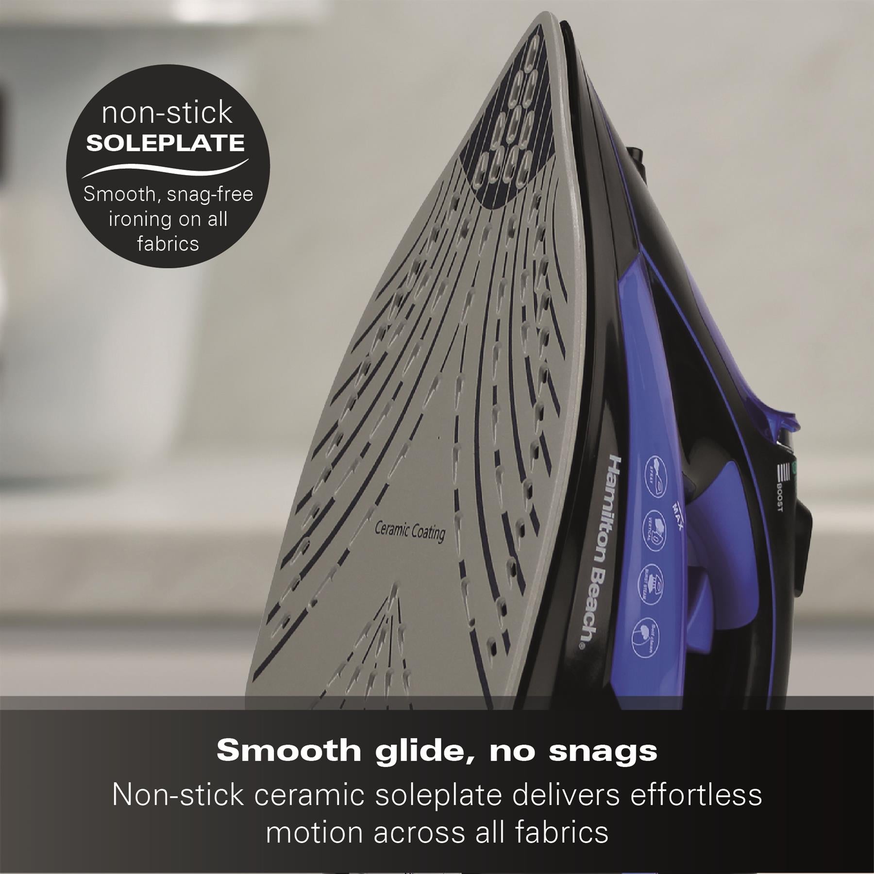 Pro SteamMax 3000w Steam Iron - Blue & Black