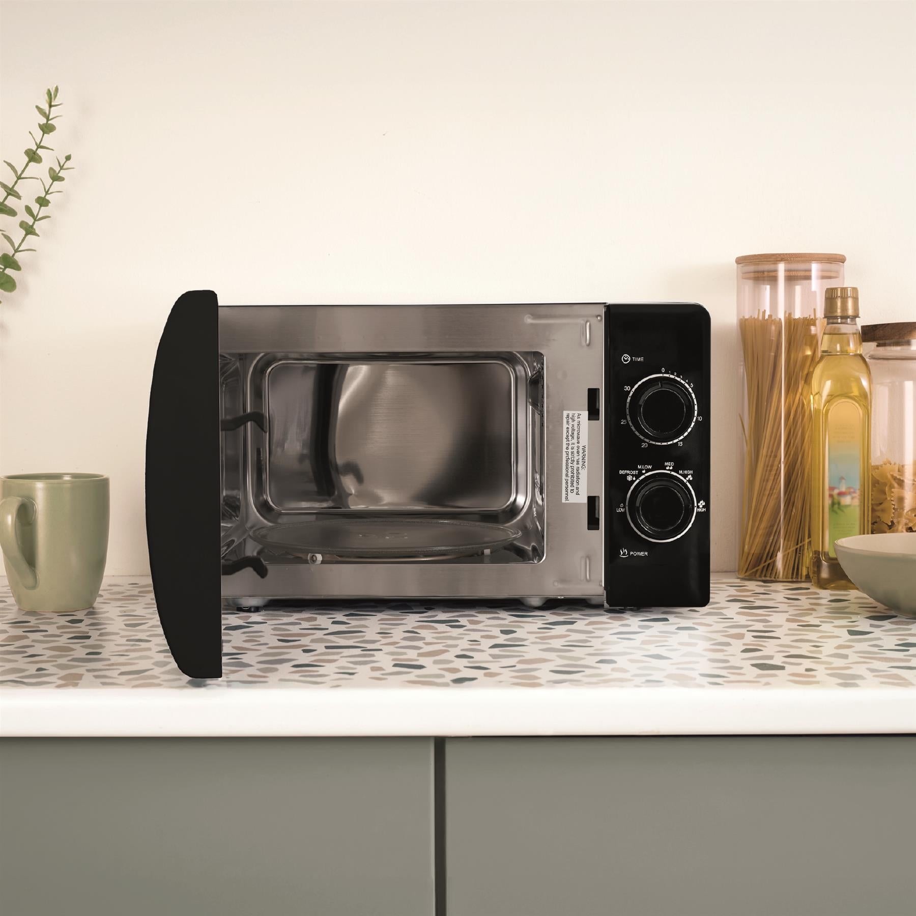 Hamilton Beach Stealth Kettle, Toaster & 20L Stainless Steel Cavity Microwave Set - Black